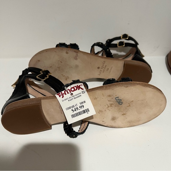 Kate Spade Black Floral Strap Sandals - Picture 6 of 6